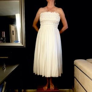 Free People, M/M, cotton gossamer/crochet, cream dress
